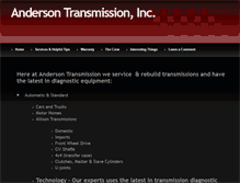 Tablet Screenshot of andersontransmissioninc.com
